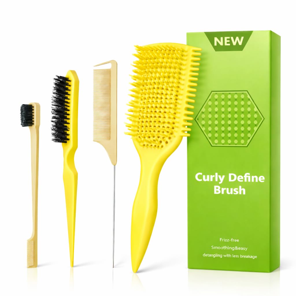 4-in-1 Detangling Brush Set Lightweight