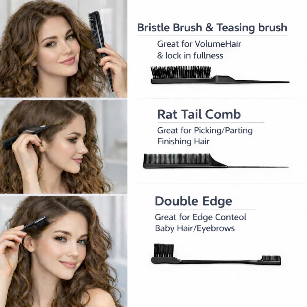 4-in-1 Detangling Brush Set Lightweight