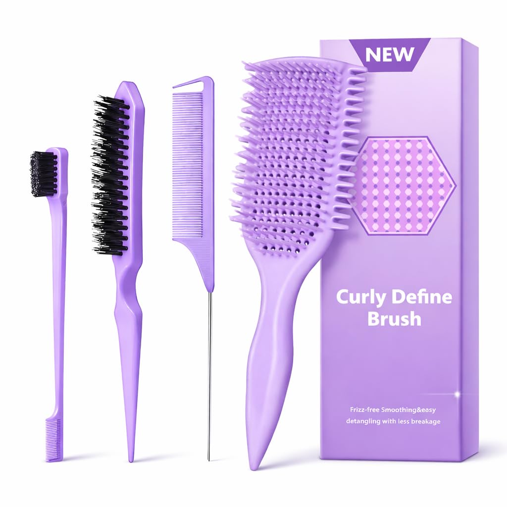 4-in-1 Detangling Brush Set Lightweight