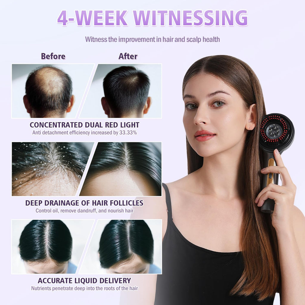 Electric Scalp Massager, 3-in-1 Hair Oil Applicator & Cordless Electric Head Massager