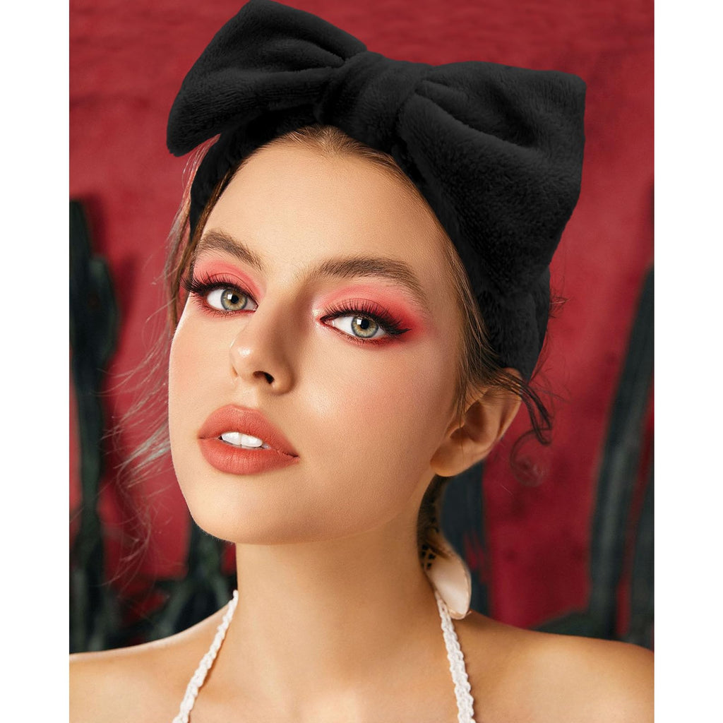 Spa Headbands 5 Pcs Bow Tie, Hair Band, Hair Clips Wristband Set