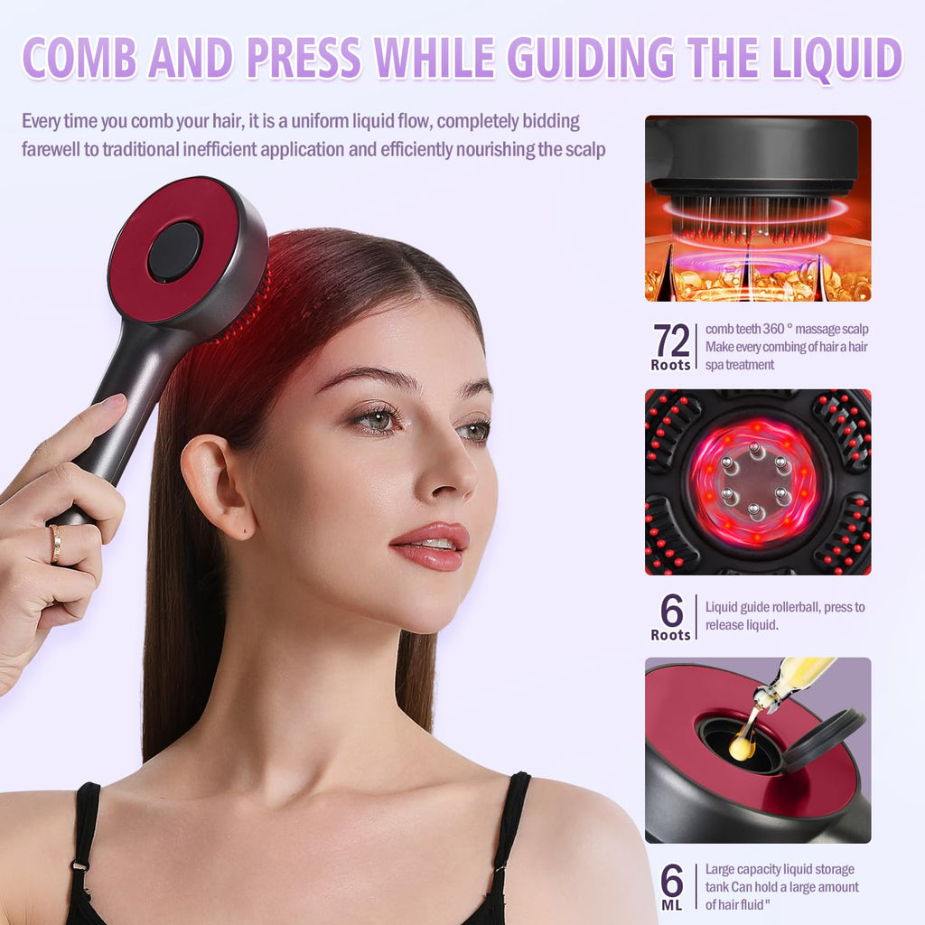 Electric Scalp Massager, 3-in-1 Hair Oil Applicator & Cordless Electric Head Massager