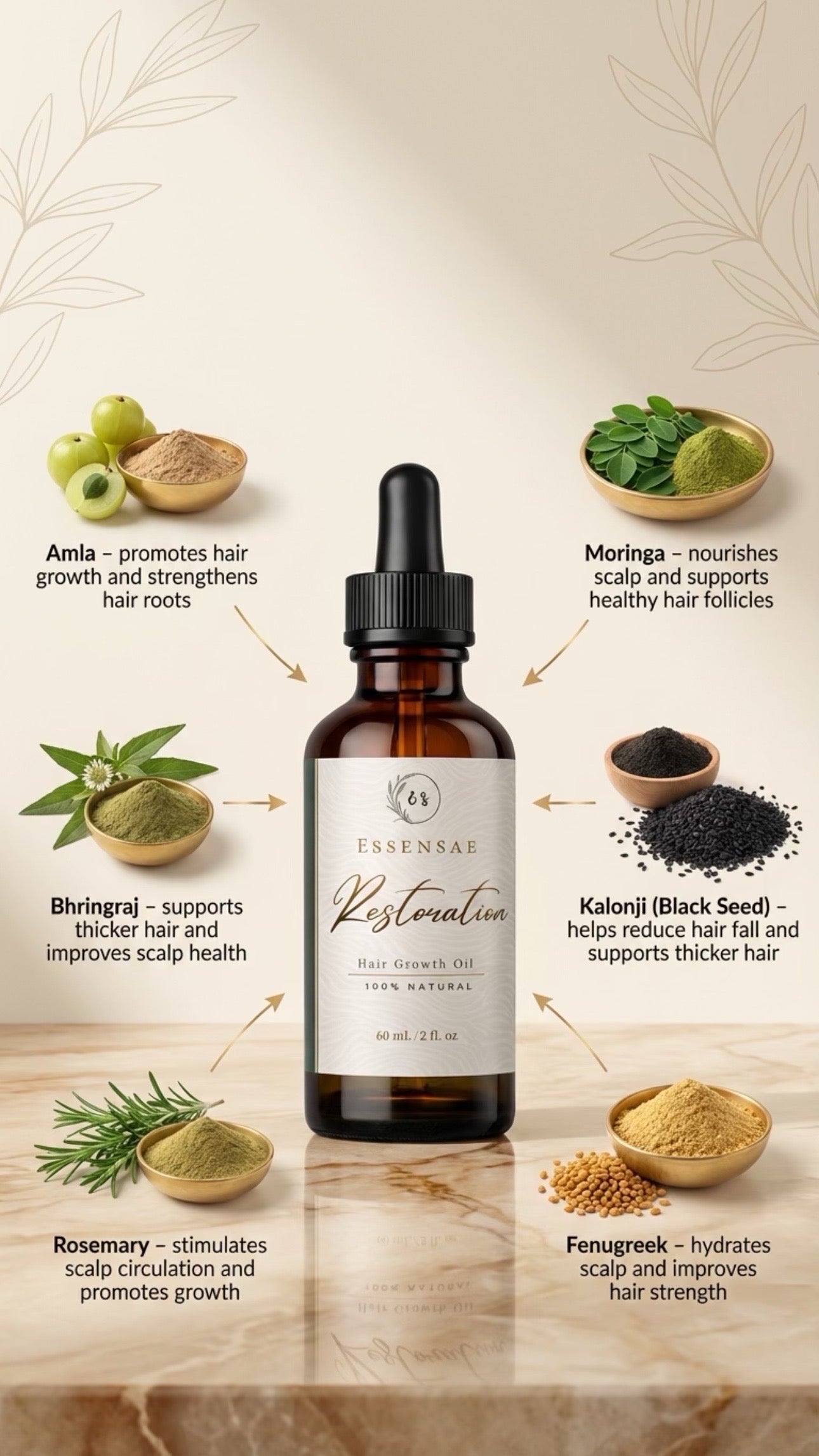 Restoration Hair Growth Oil (Pre-Order) ships April 13th, 2026!!