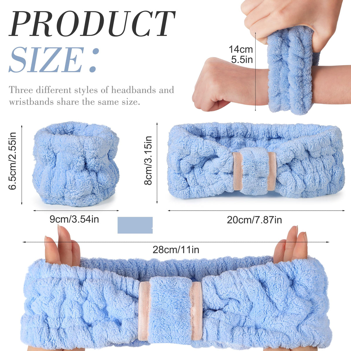 9 Pcs Spa Headband Set